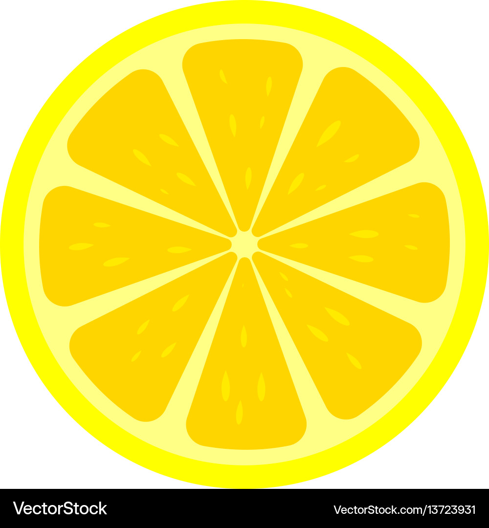 Lemon Slice Icon (13723931) – Royalty-Free Vector | VectorStock, image size:1000x1080