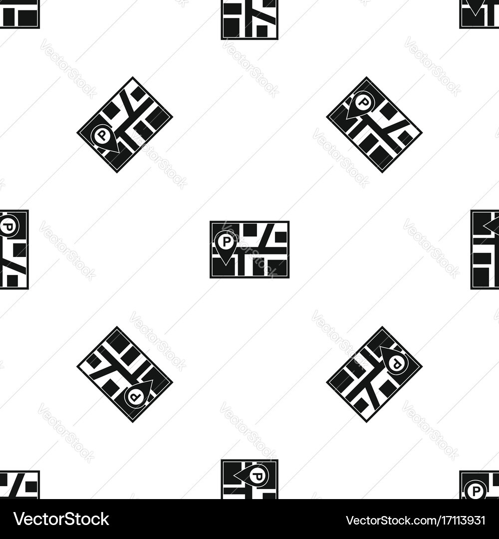 Map with car parking pointer pattern seamless vector image