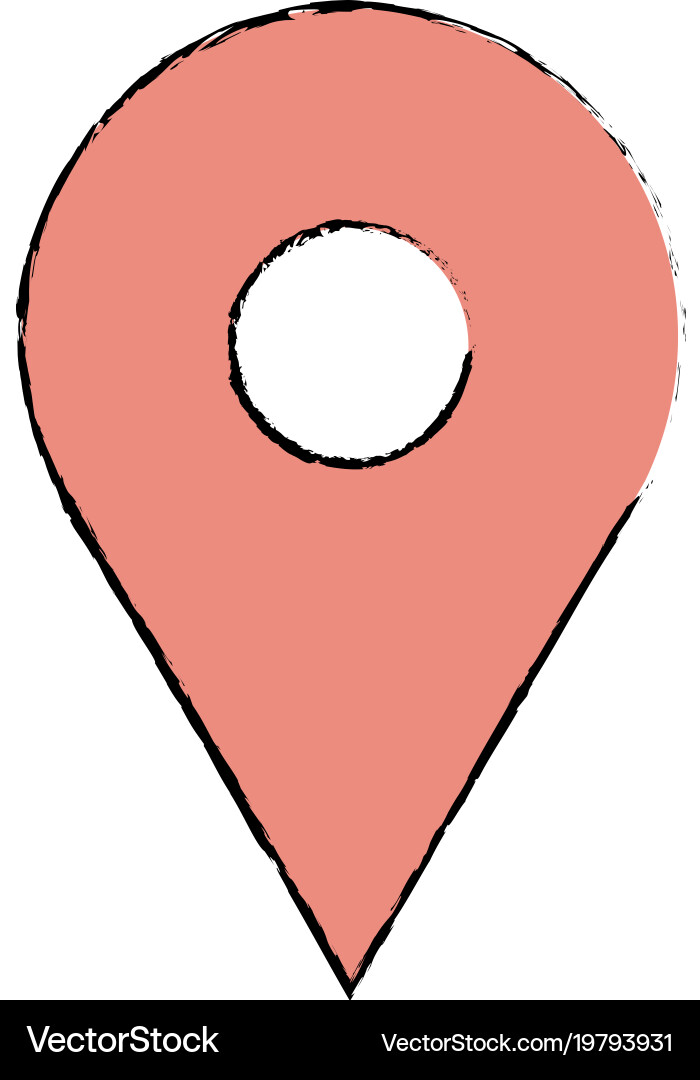 Pin pointer isolated icon Vector Image