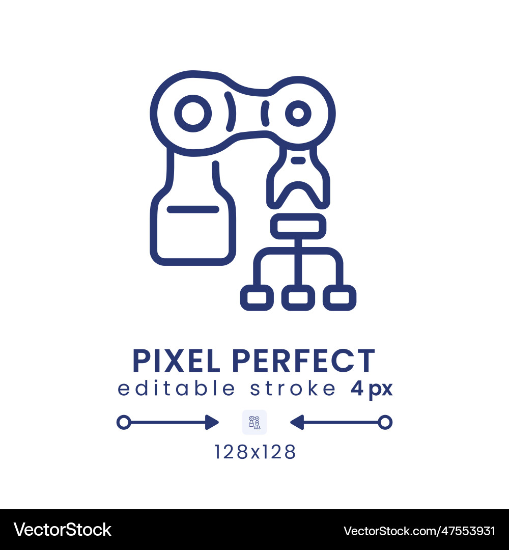 Process automation linear desktop icon vector image