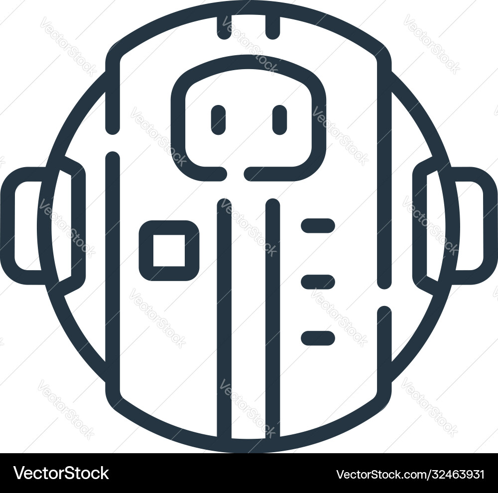 Robot icon isolated on white background outline Robot icon isolated on white background outline vector image
