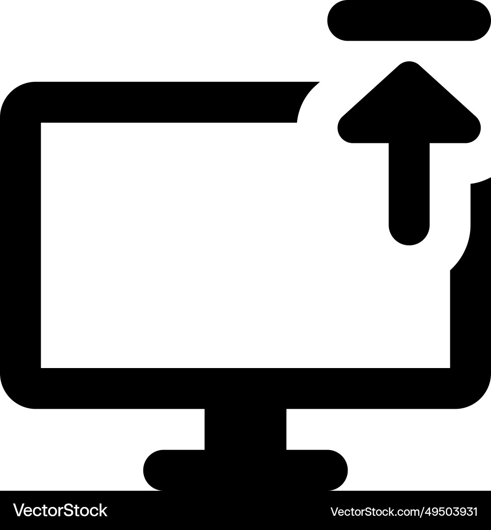 Transferring and displaying data on the monitor vector image