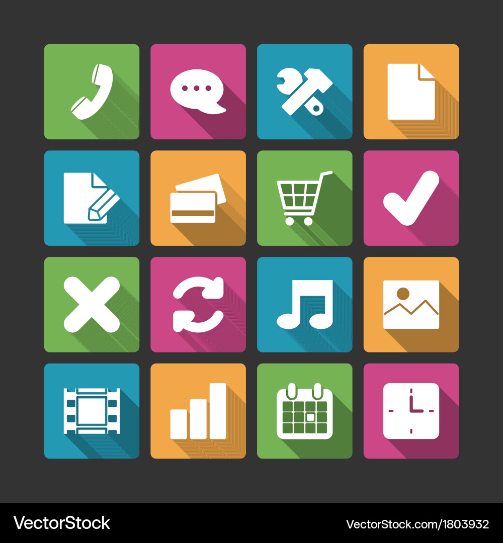 Advanced website navigation elements squared vector image