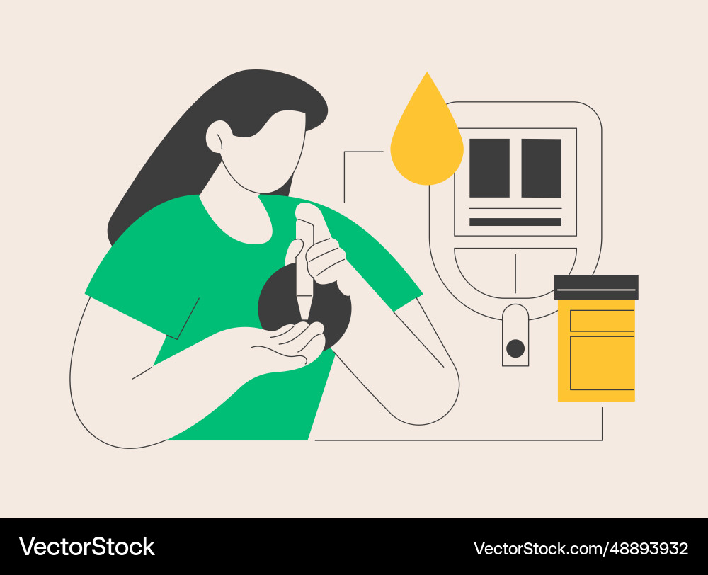 Blood glucose meter abstract concept Blood glucose meter abstract concept vector image