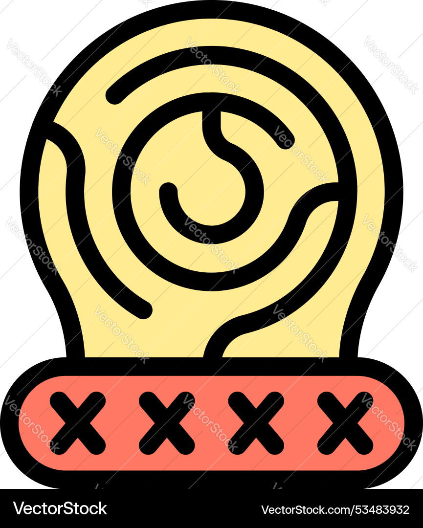 Brain with xs showing memory loss concept icon Brain with xs showing memory loss concept icon vector image
