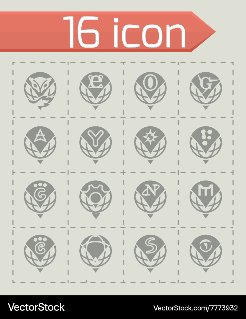 Browser icon set vector image