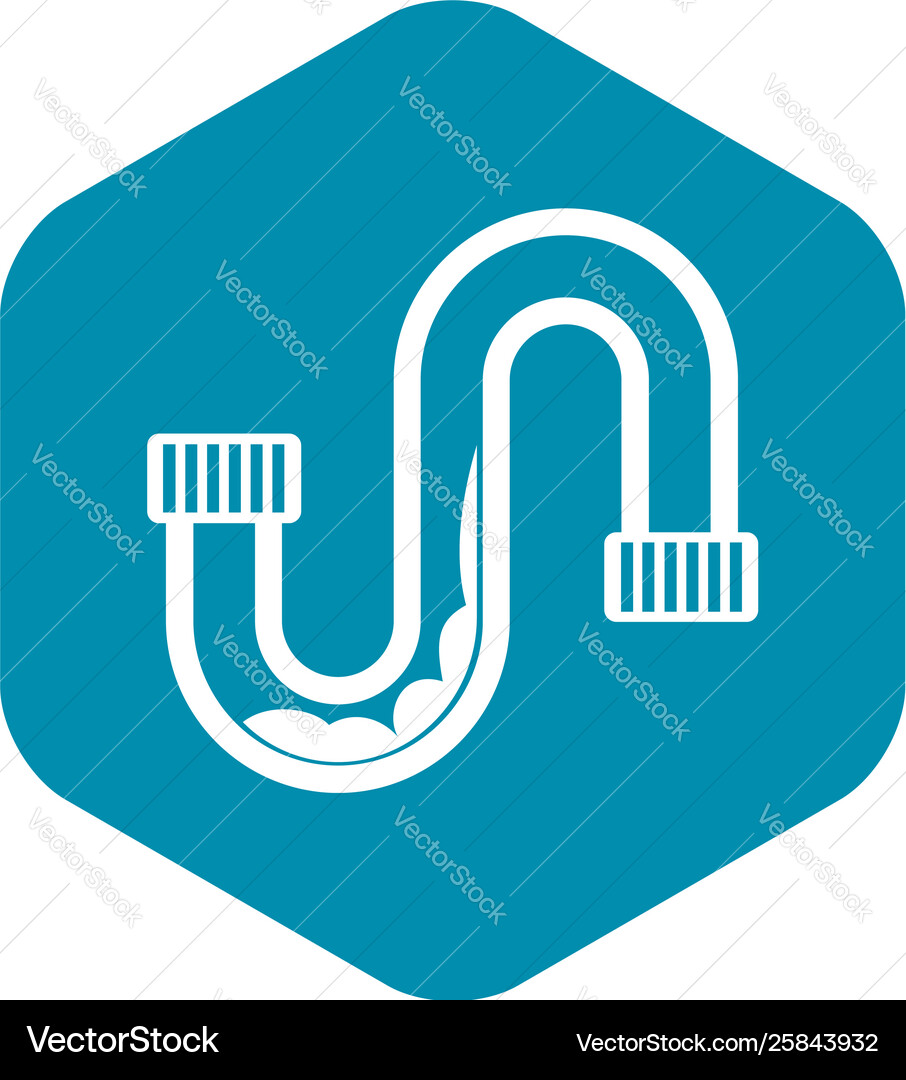 Clog in pipe icon simple style Clog in pipe icon simple style vector image