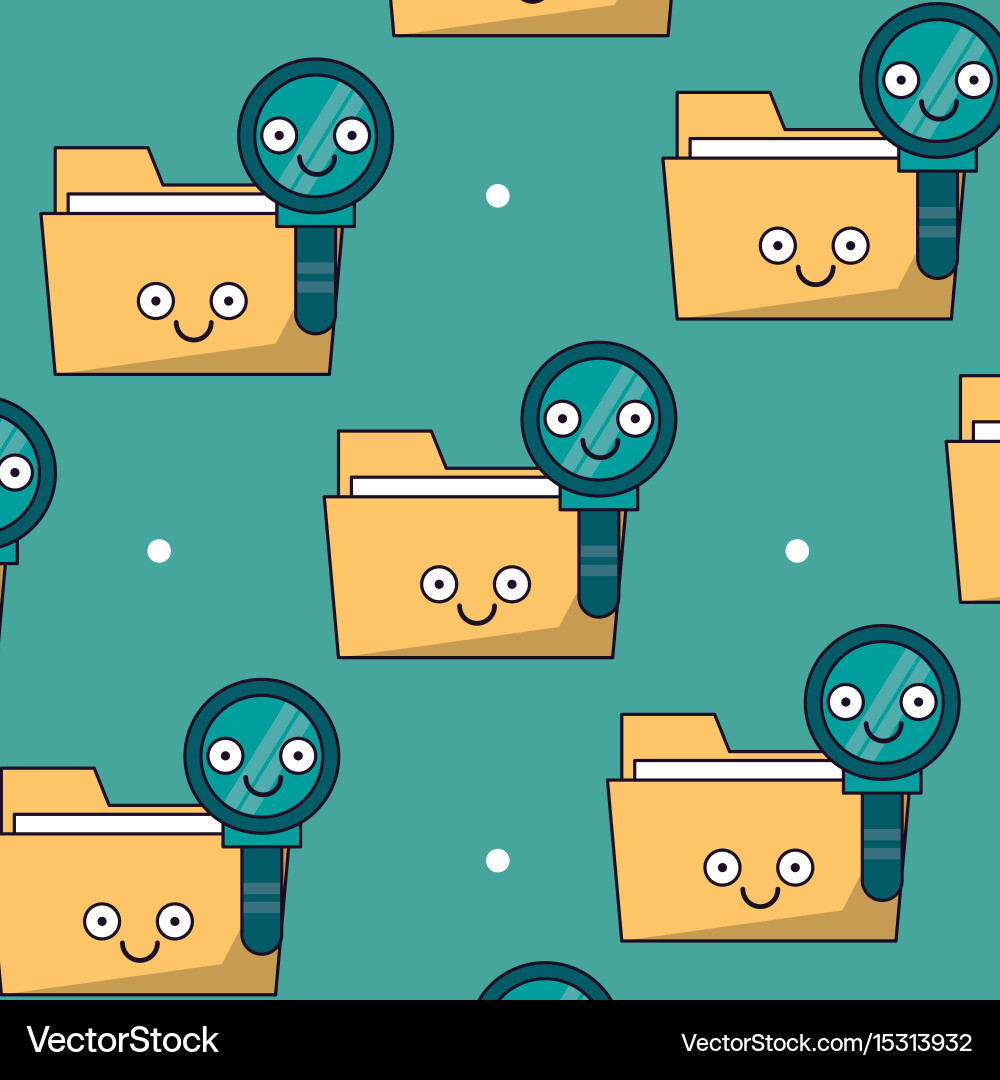 Colorful background with pattern of folders vector image