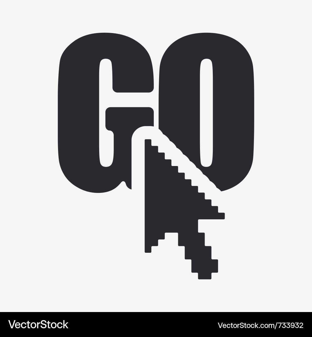 Go button icon vector image