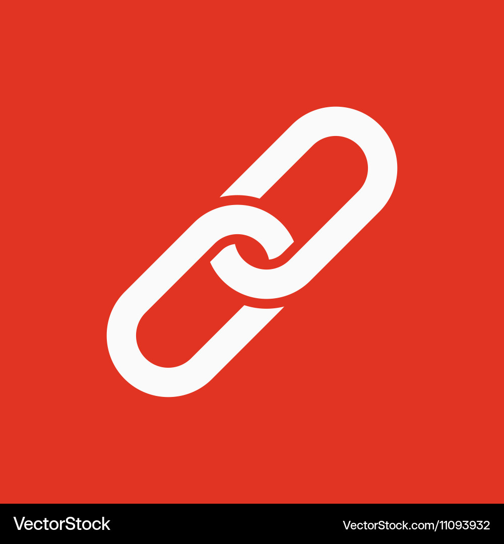 Link icon linked symbol flat vector image