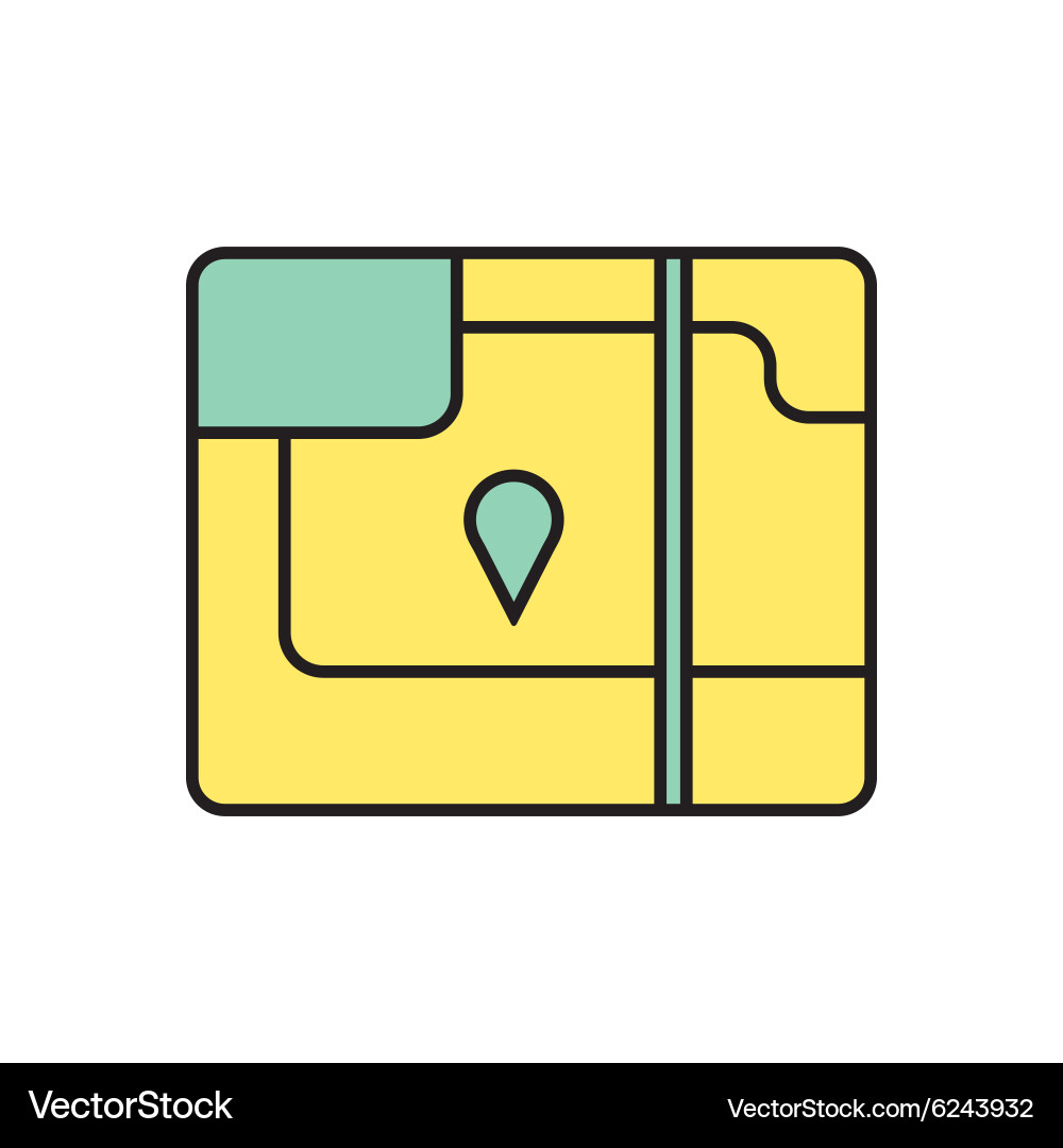 Map icon eps10 Royalty Free Vector Image - VectorStock
