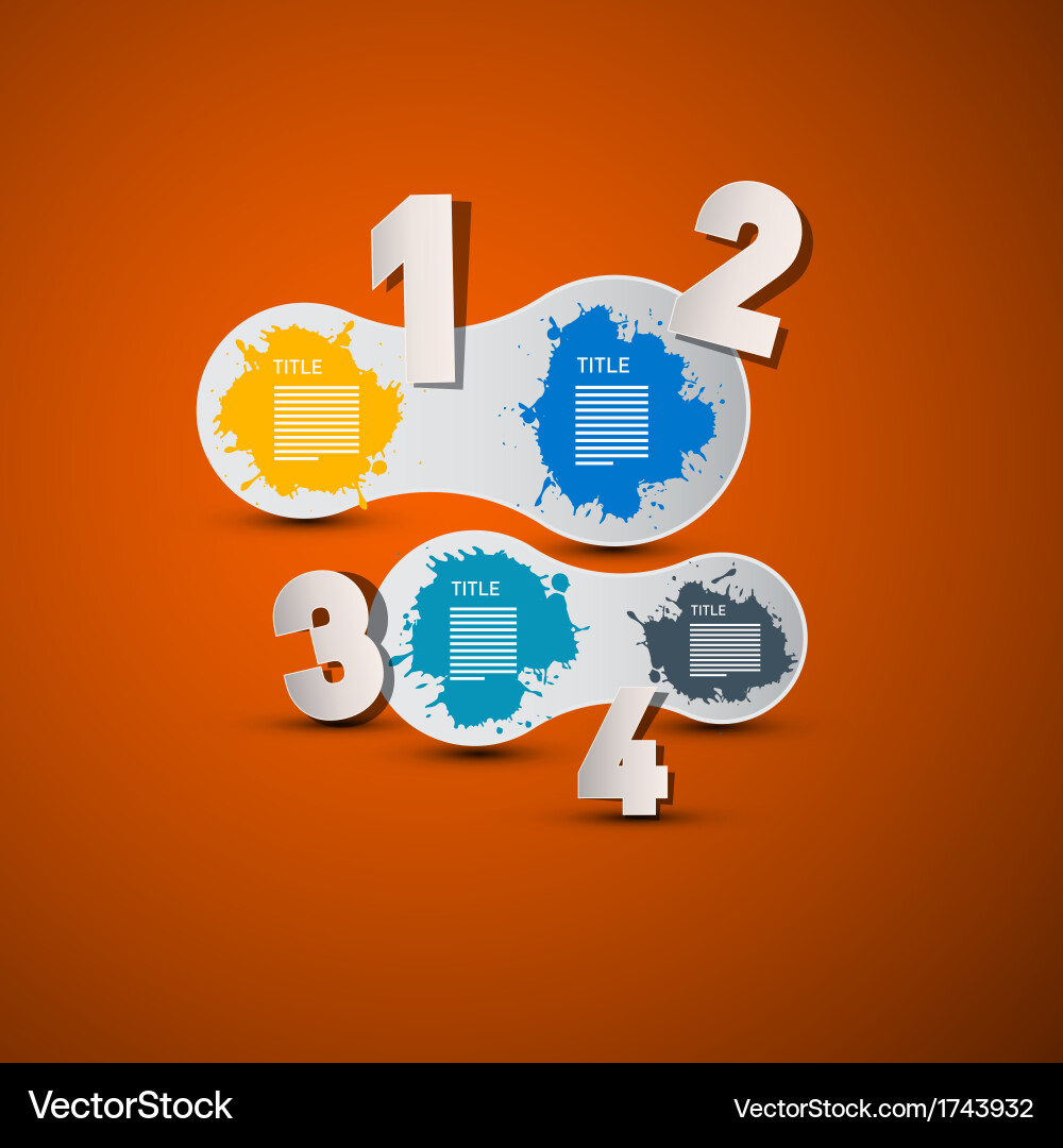 Paper progress steps for tutorial vector image