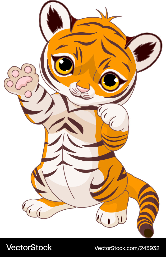 Playful Tiger Cub vector image