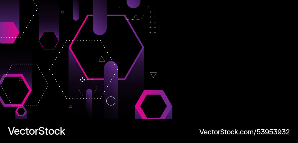 Purple hexagon style background for science Purple hexagon style background for science vector image