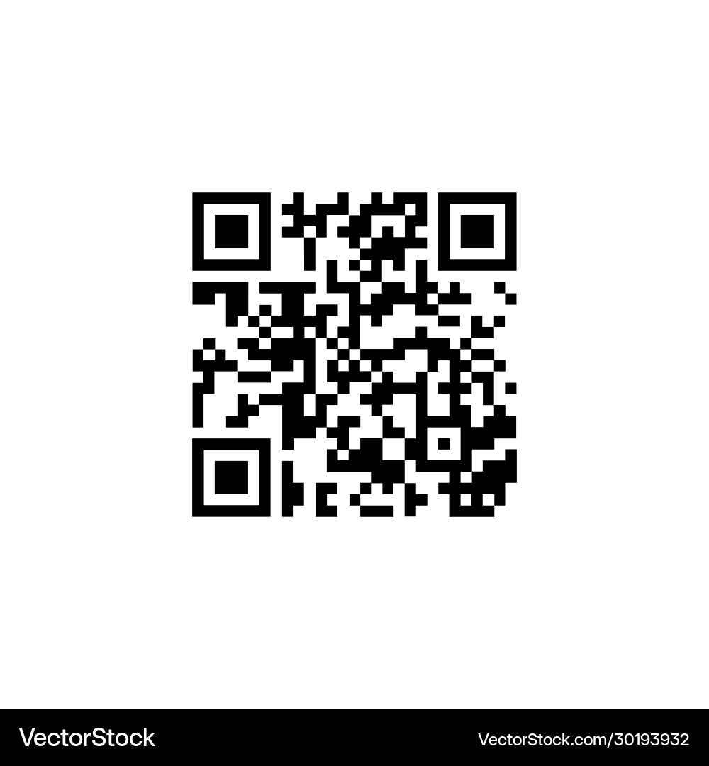 Qr code for scanning in flat design scanner Vector Image