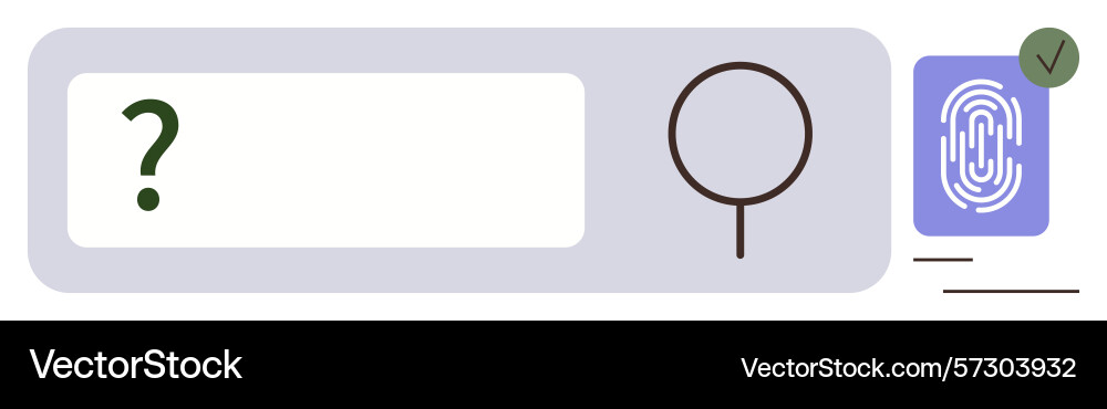Secure online search and biometric verification Vector Image
