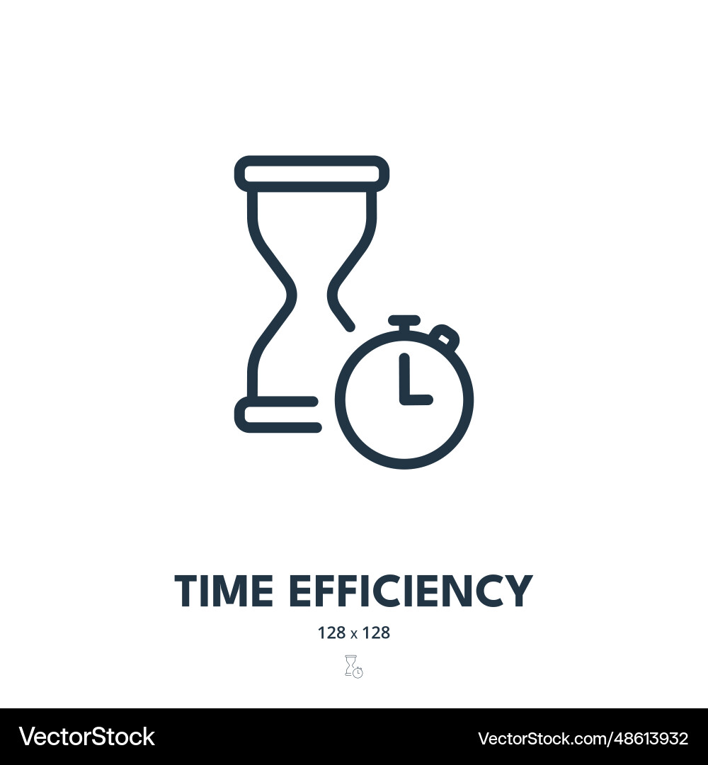 Time efficiency icon productivity effectiveness Vector Image