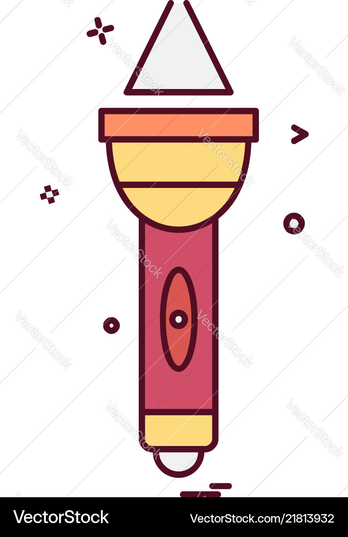 Torch icon design Vector Image