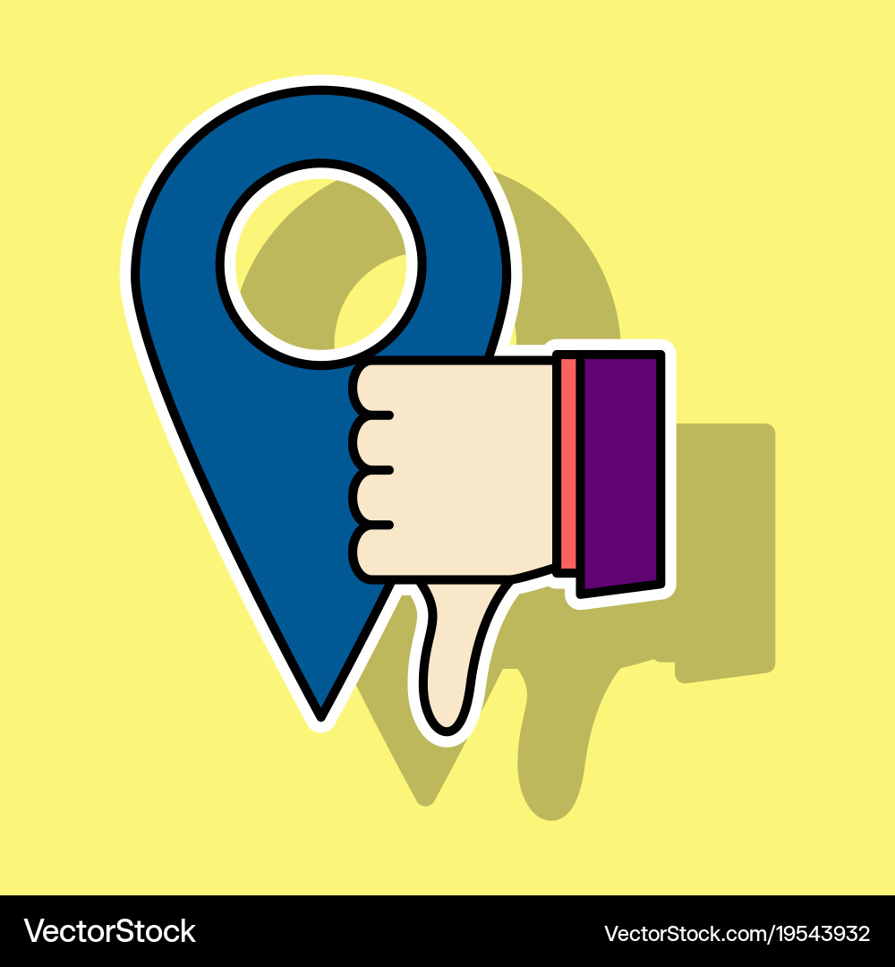 Unlike icon sticker web pointer in eps 10 vector image