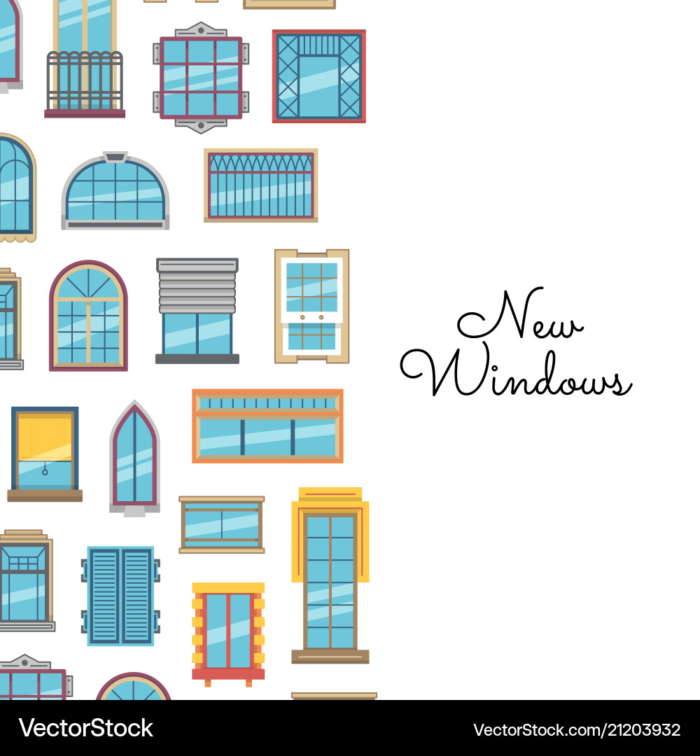 Window flat with place for text Window flat with place for text vector image