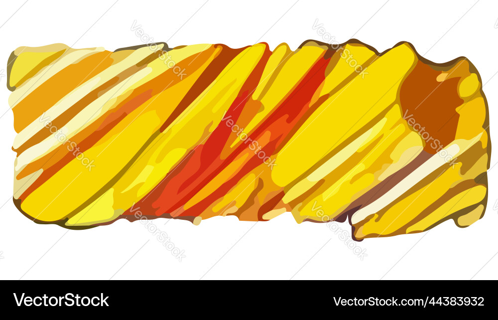 Yellow brown rectangular shape with diagonal Vector Image