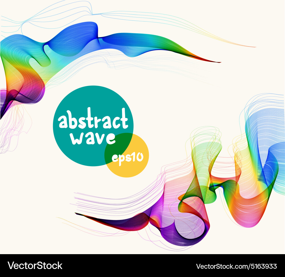 Abstract colorful background with wave vector image