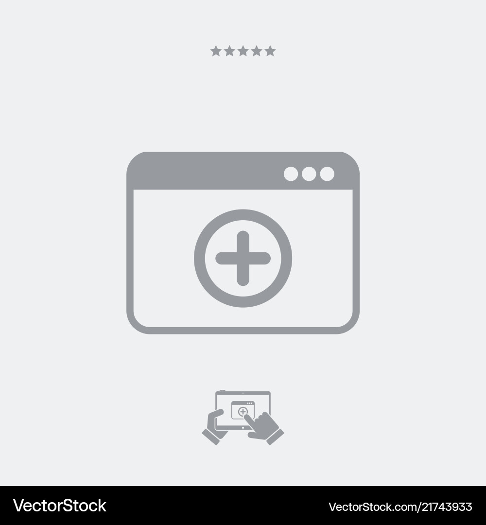 Add new panel - web icon Add new panel - web icon vector image