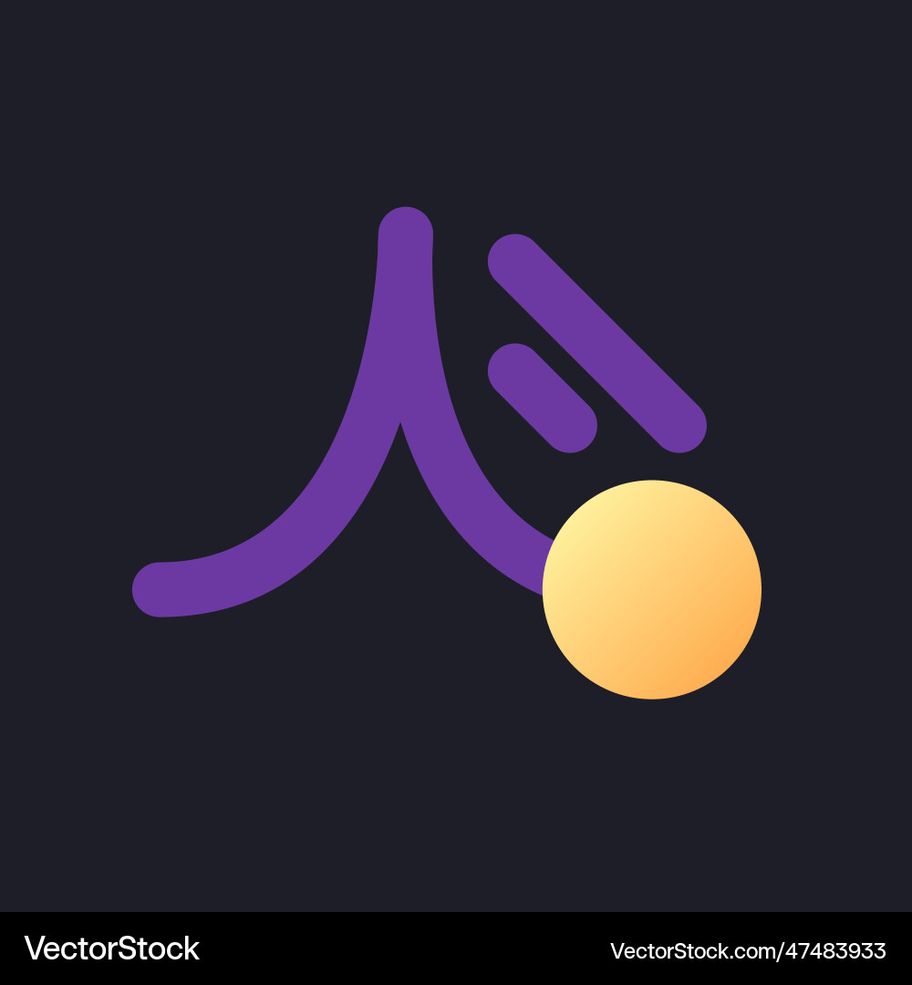 Animation flat gradient fill ui icon for dark Animation flat gradient fill ui icon for dark vector image