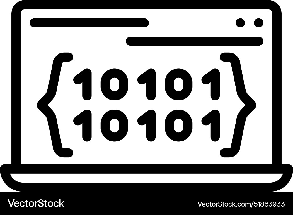 Binary code vector image