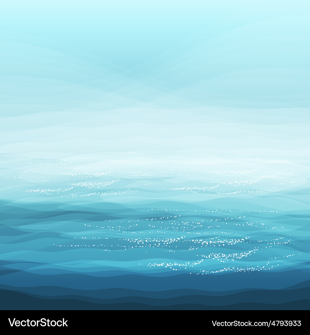 Blue Sea Waves Background Vector Image