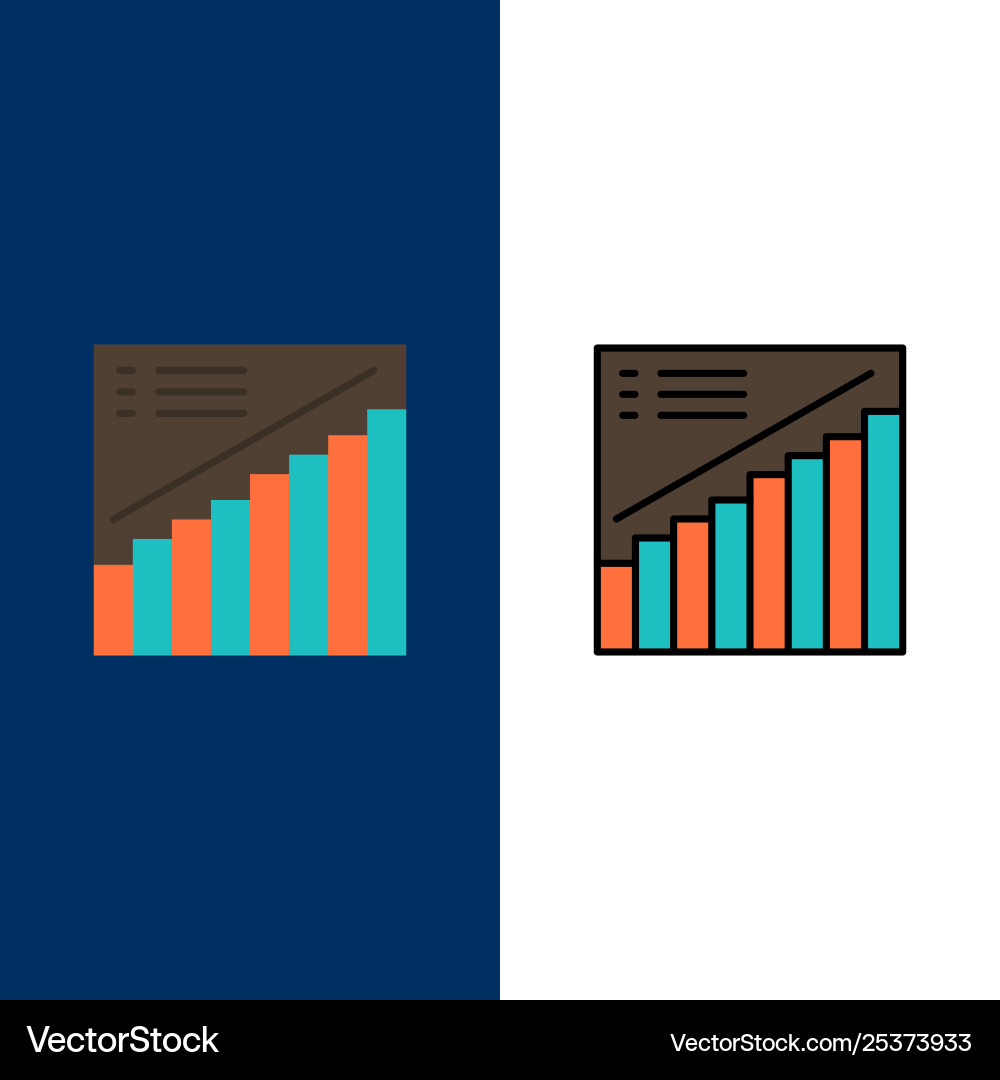 Chart graph analytics presentation sales icons Chart graph analytics presentation sales icons vector image