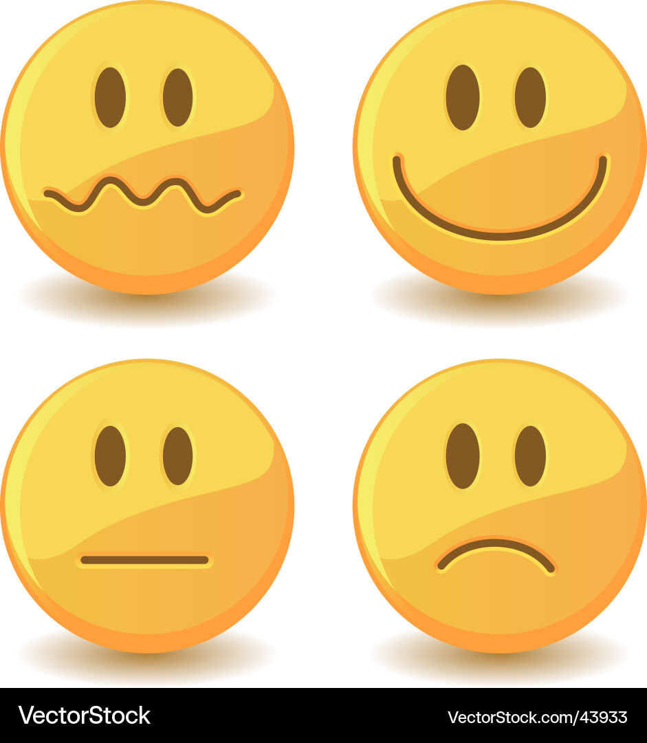 Cheerful Smiley Face Vector Image