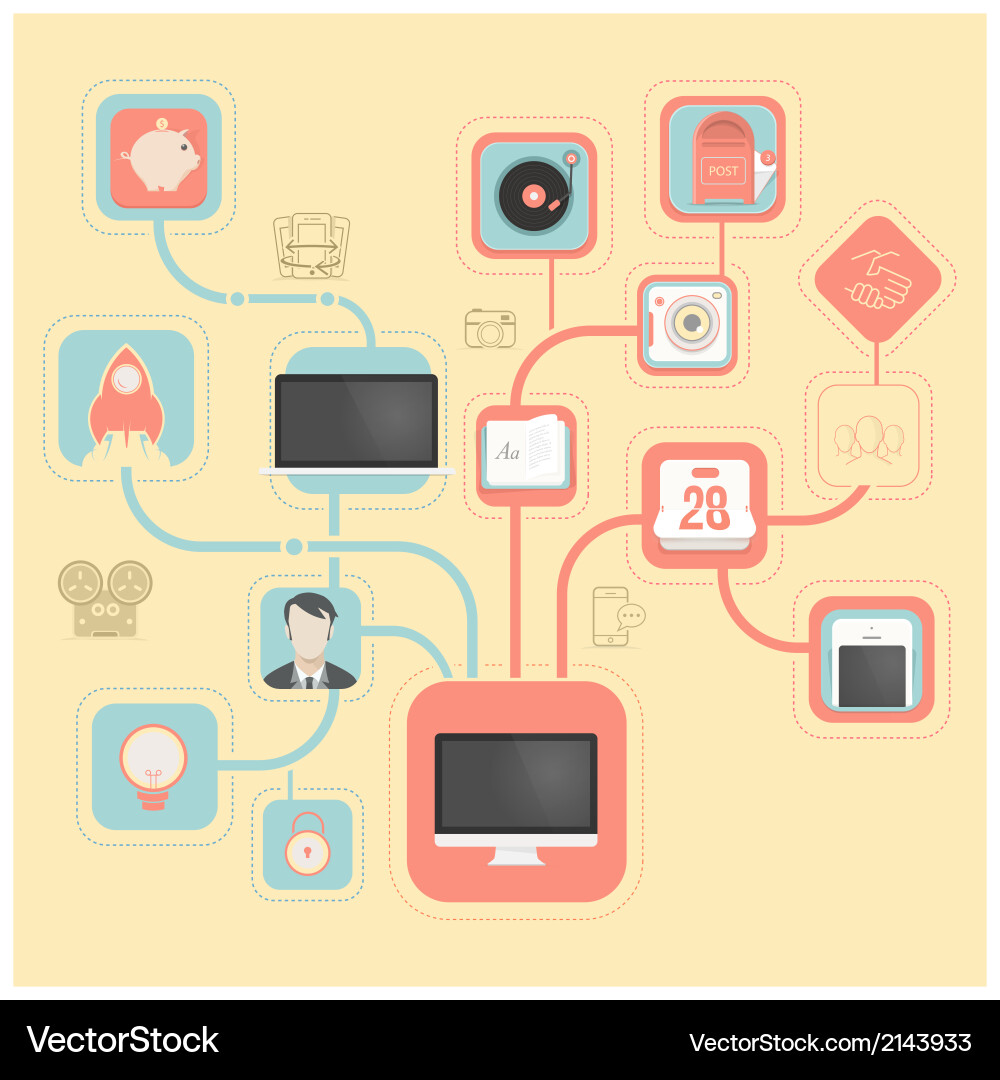 Communication web design elements Vector Image
