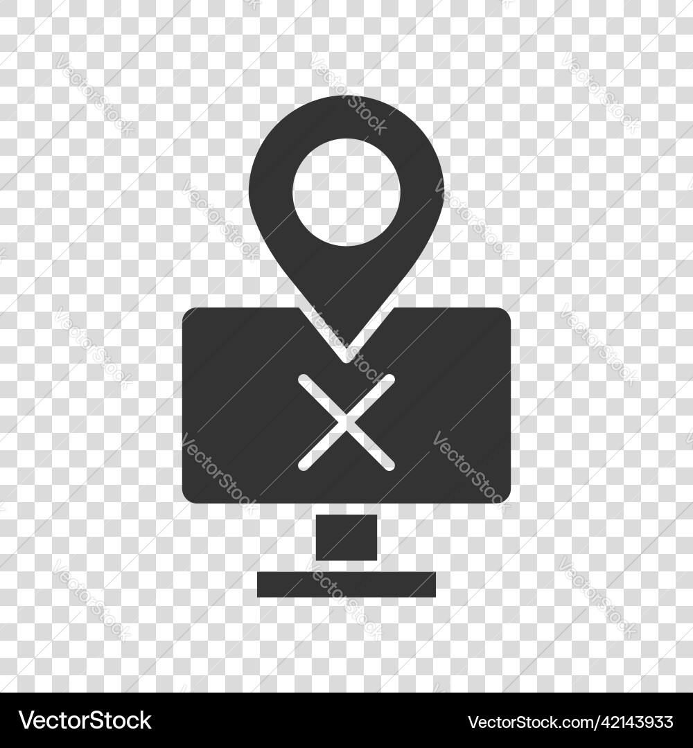 Computer navigation icon in flat style monitor Computer navigation icon in flat style monitor vector image