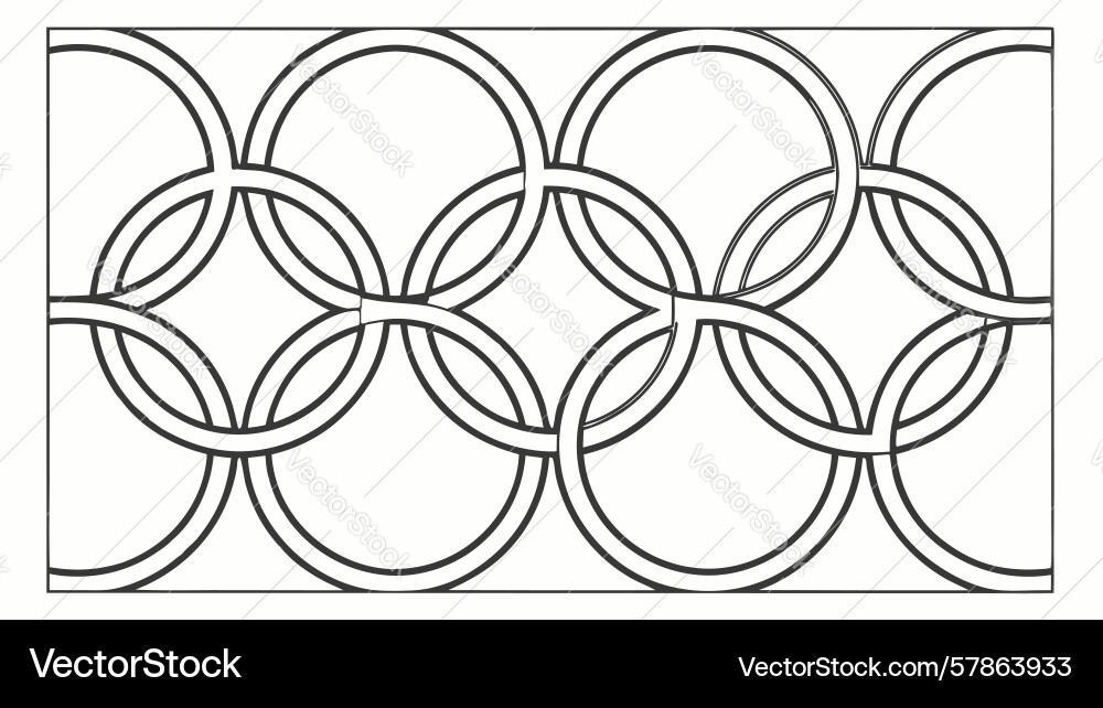 Elegant interlocking circle pattern vector image