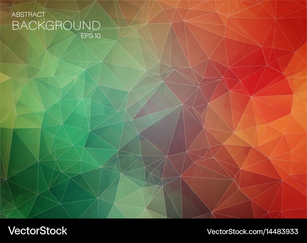Flat colorful abstract trianglify background vector image