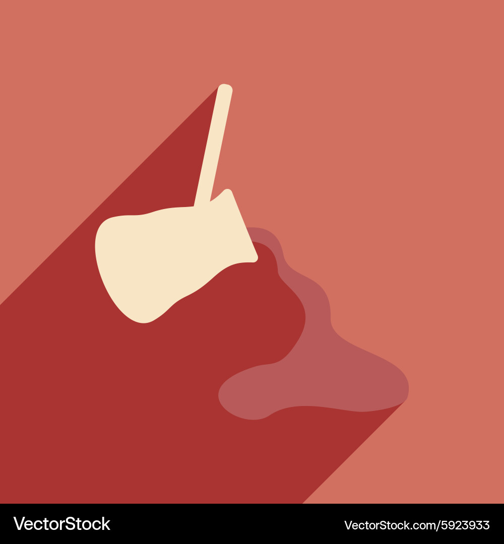 Flat with shadow icon and mobile application Vector Image