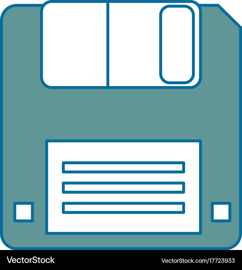Floppy disk data storage Vector Image