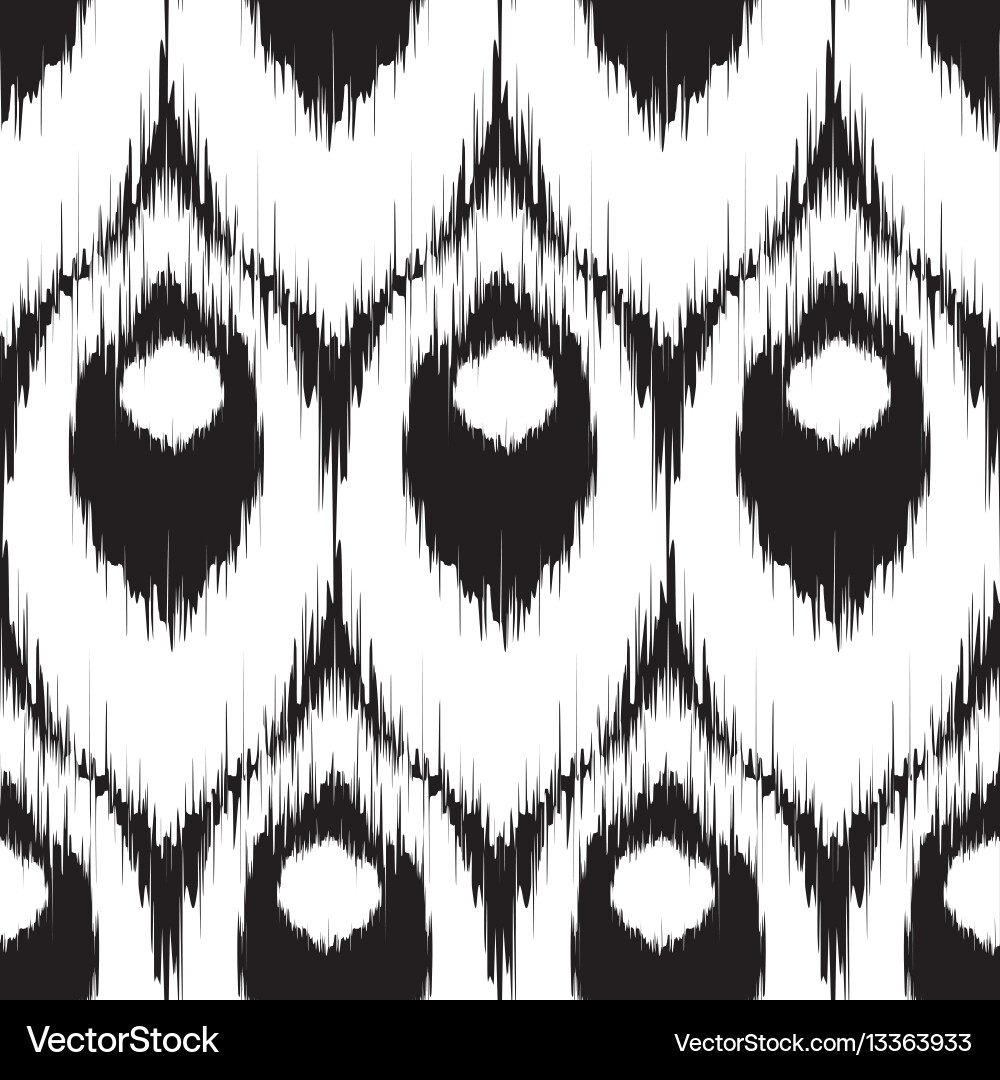 Ikat seamless pattern Royalty Free Vector Image