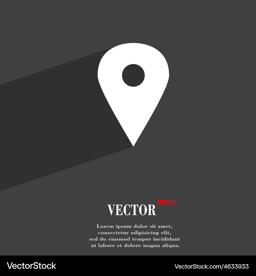 Map pointer gps location icon symbol flat modern vector image