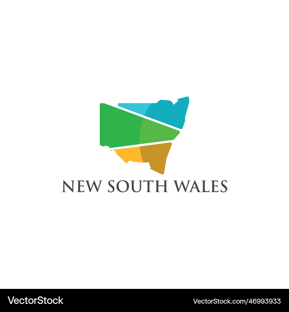 New south wales map geometric design New south wales map geometric design vector image