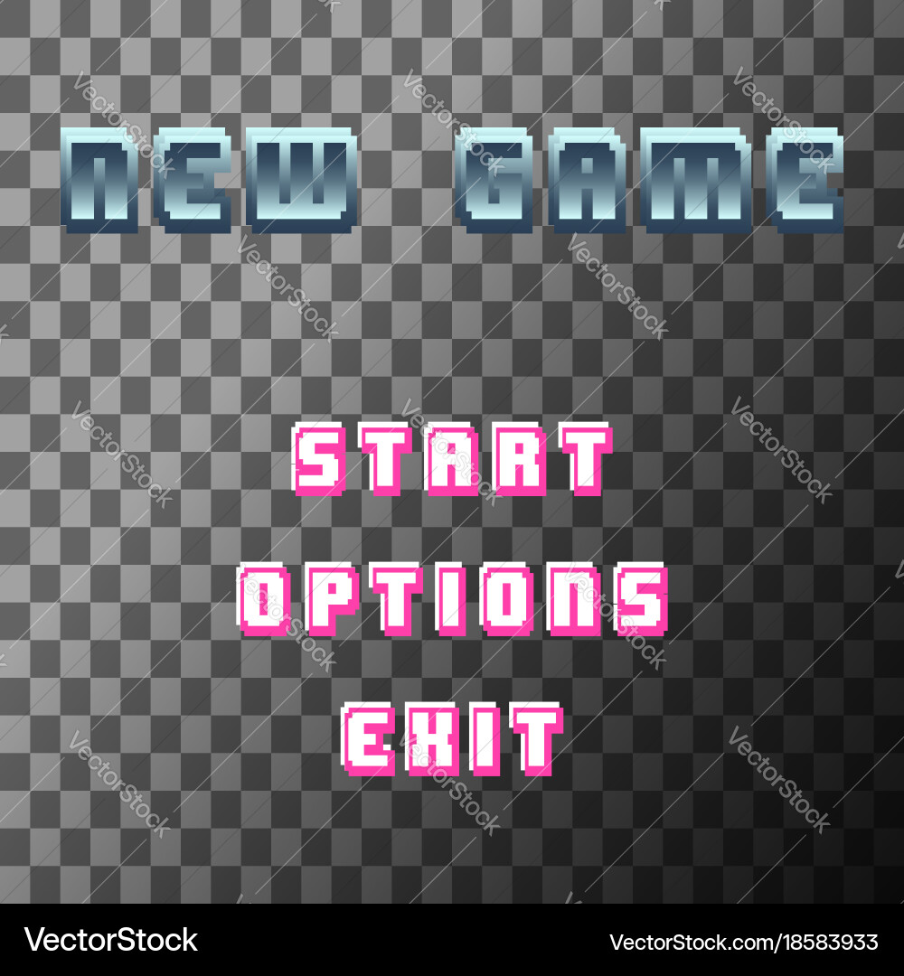 Old video game background retro new text vector image