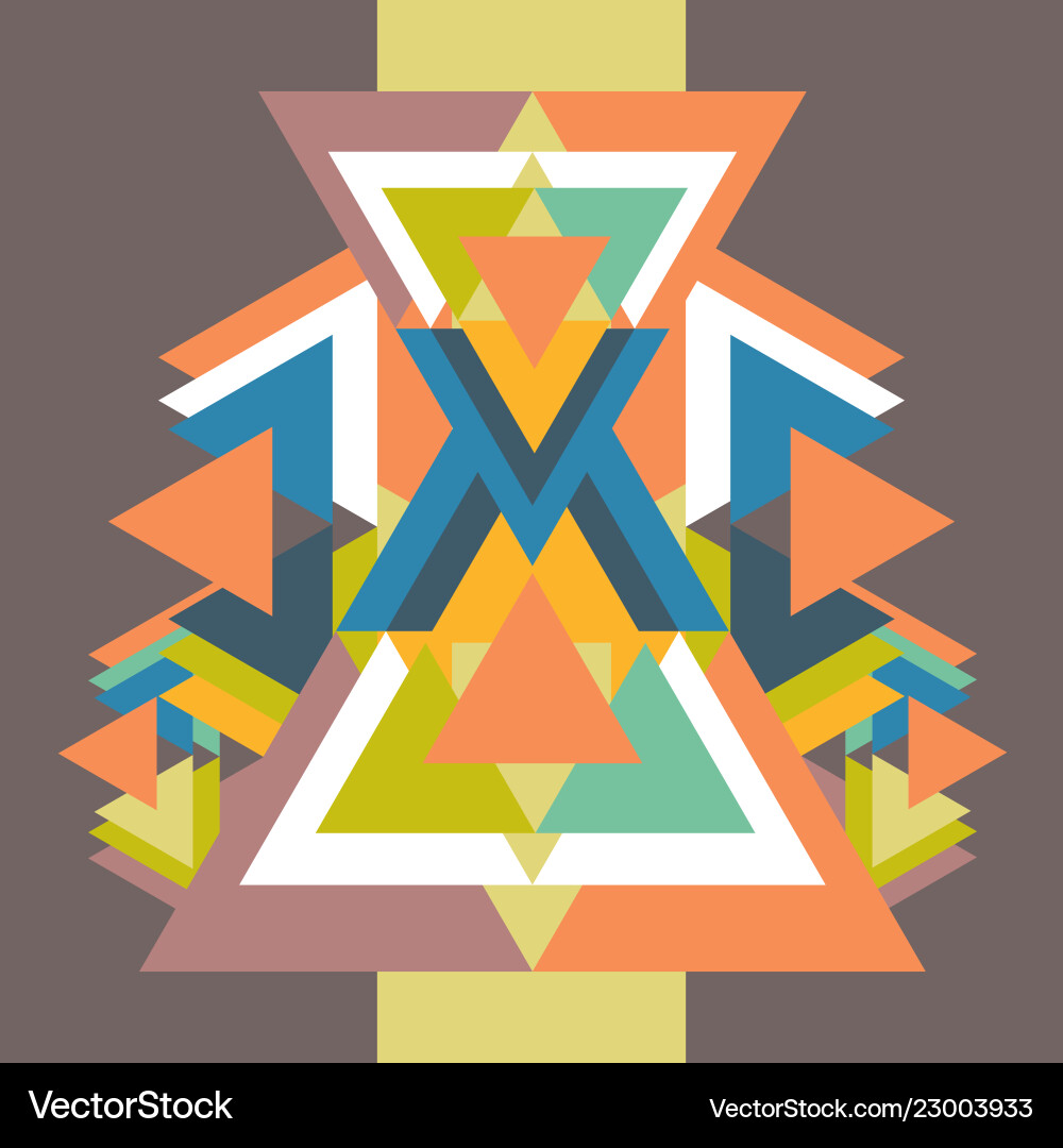 Pattern with colorful geometric shapes triangles Pattern with colorful geometric shapes triangles vector image