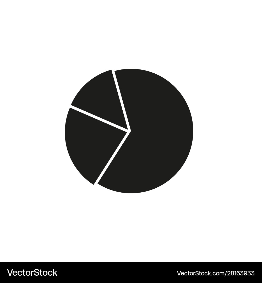 Pie chart icon simple Vector Image