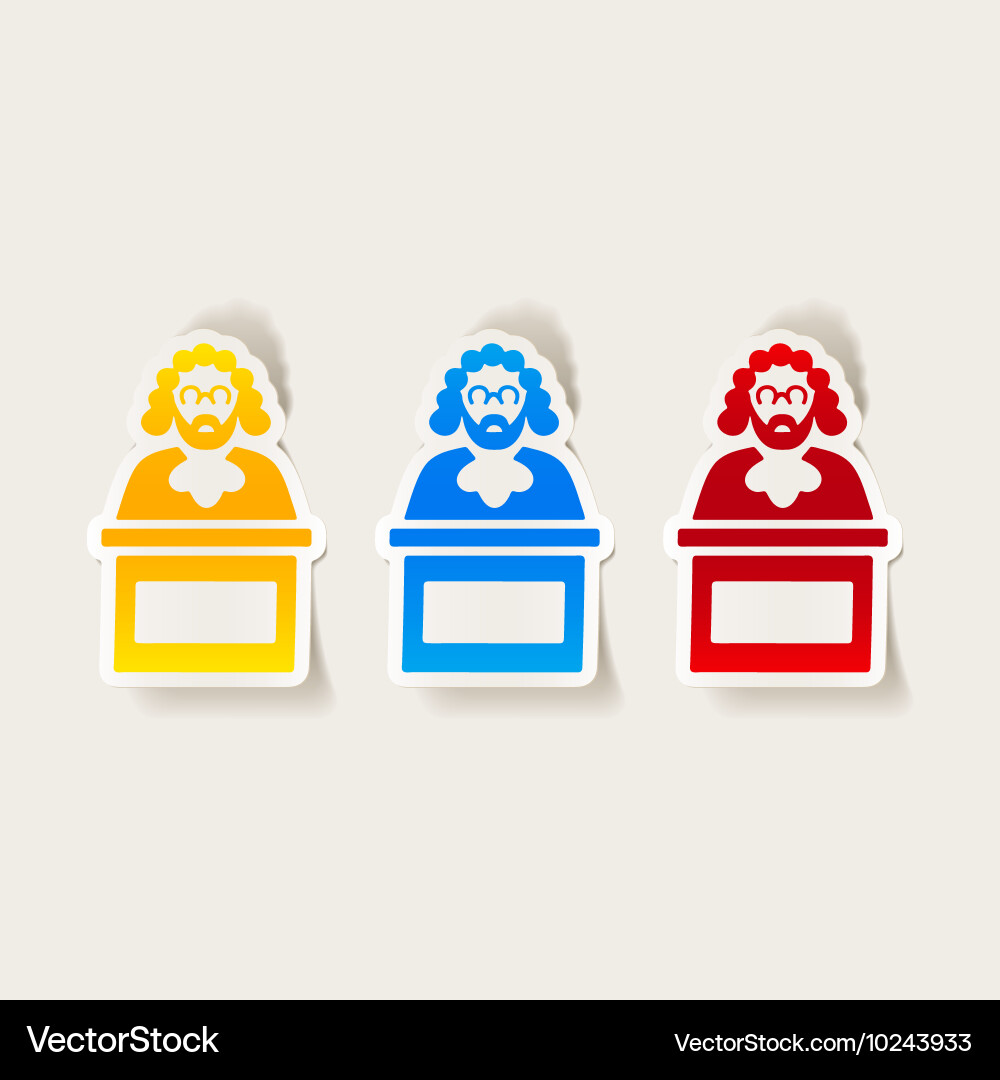 Realistic design element judge vector image