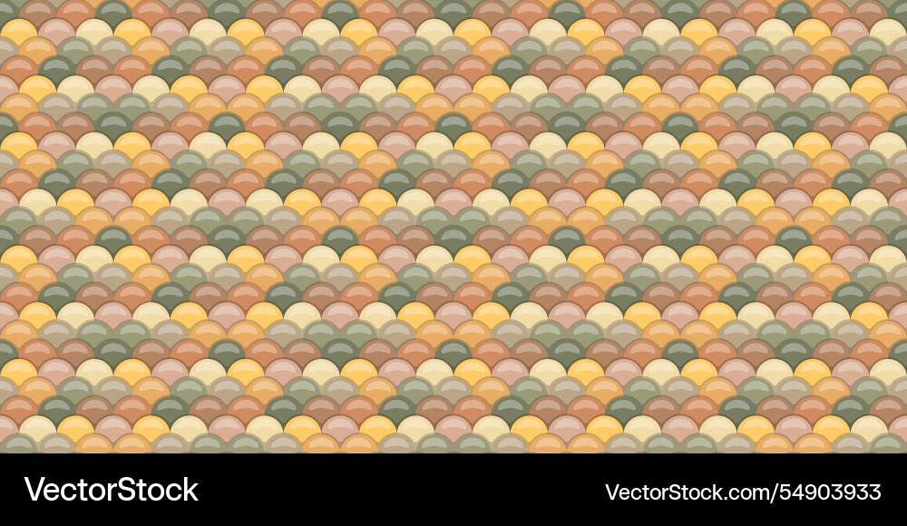 Seamless pattern of overlapping semi-circles Vector Image