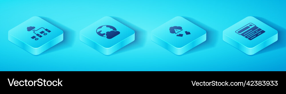 Set isometric computer network social search Set isometric computer network social search Vector Image