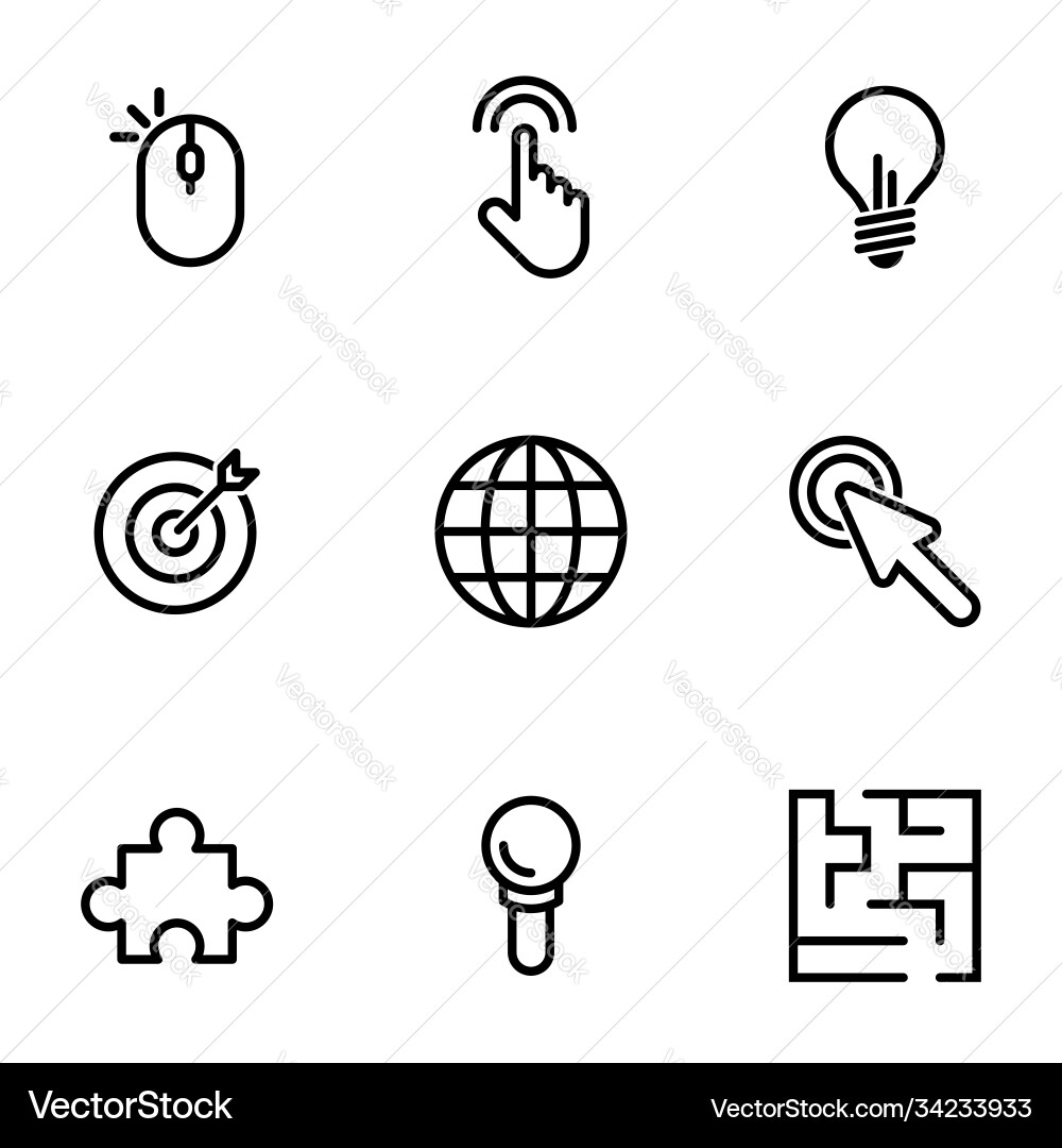 Set simple icons on a theme internet Set simple icons on a theme internet vector image