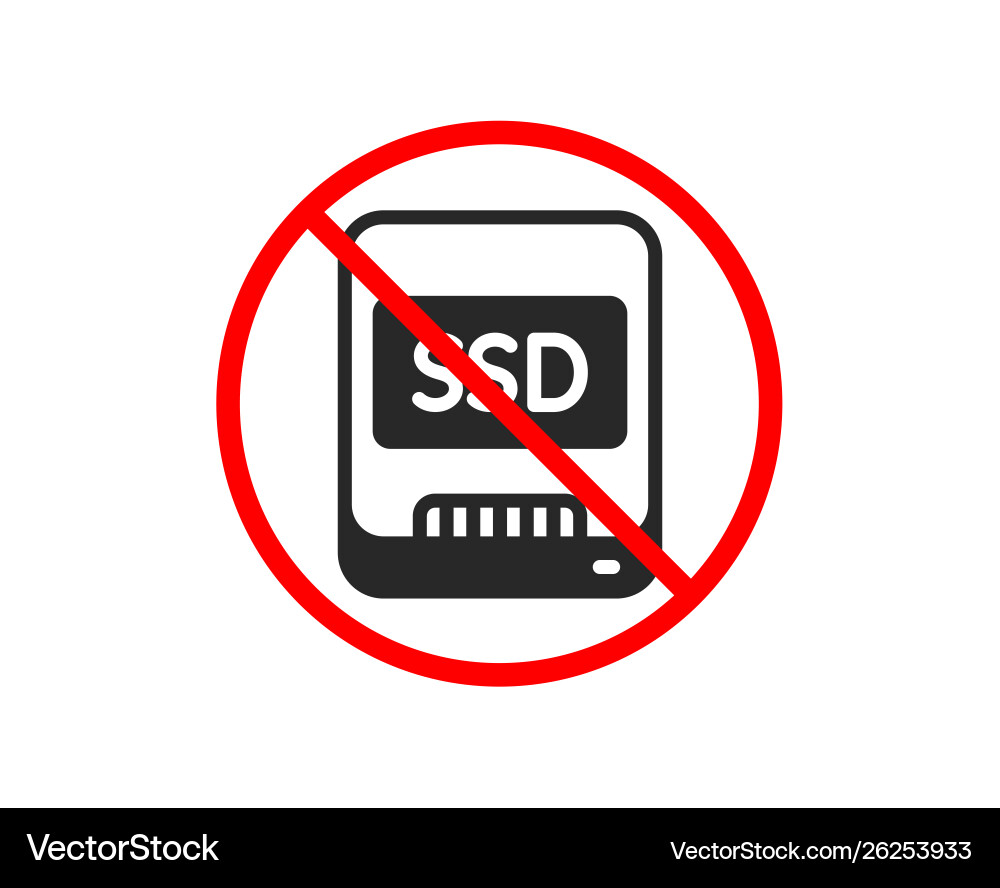 Ssd icon computer memory component sign data vector image