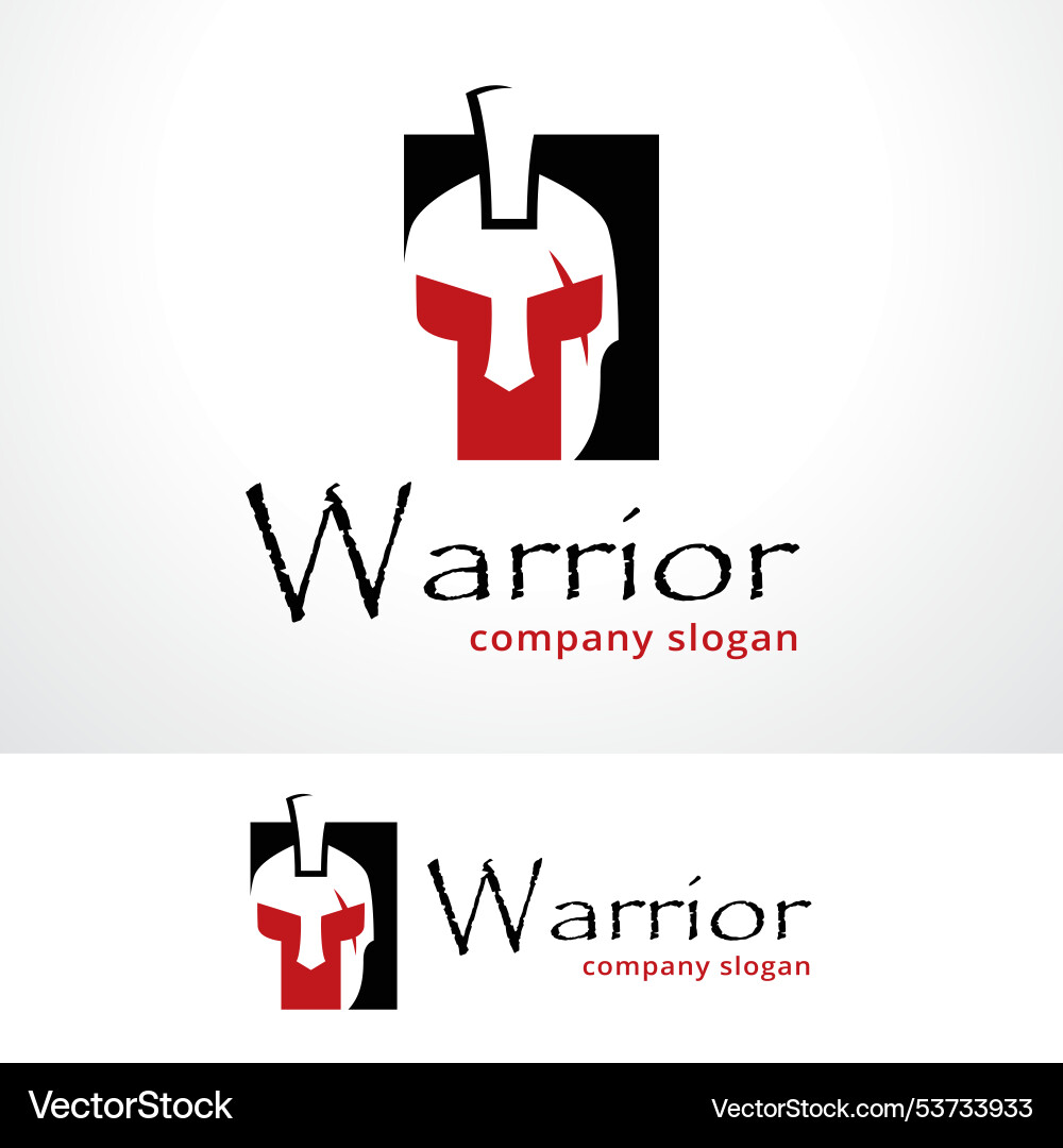Warrior Logo Template Design Emblem Royalty Free Vector Vectorstock